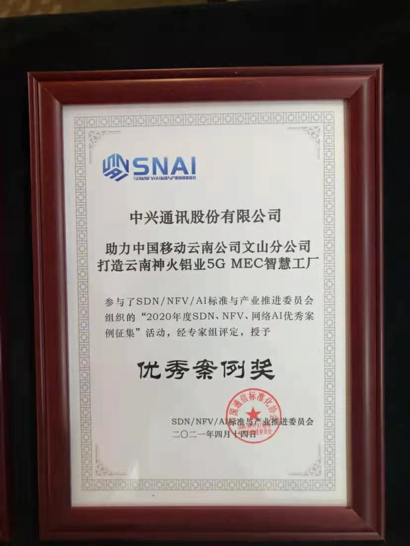 中興通訊榮獲2020年度SDN、NFV、網絡AI優秀案例獎，引領技術創新